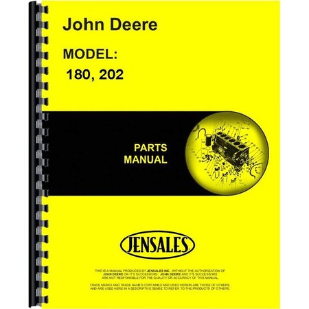 Aftermarket Parts Manual Fits John Deere 202 Power Unit RAP13120528